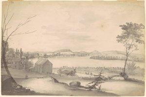 Studie für "Ansicht von Springfield am Connecticut River"