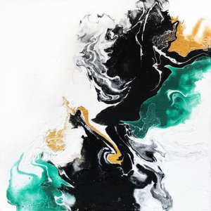 Schwarz-Gold Smaragdfluss