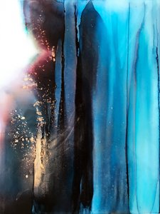 Tiefblauer Goldfluss