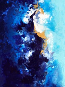 Tiefblauer Goldfluss