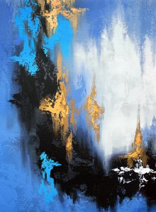 Dynamisches Blau Gold von Alyson Storms