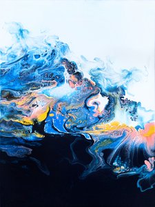 Dynamischer Blauer Wirbel