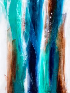 Fließende Blaue und Braune