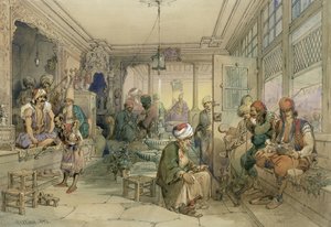 Ein Kaffeehaus, Konstantinopel, 1854