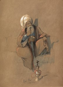 Ein Huqqa-Raucher von Amadeo Preziosi