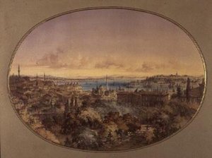 Blick auf Konstantinopel von Galata in Richtung Goldenes Horn und Bosporus von Amadeo Preziosi