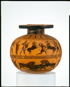 Terrakotta-Aryballos (Ölflasche), ca. 550 v. Chr.