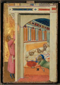 St. Nikolaus von Bari bietet eine Mitgift für arme Mädchen