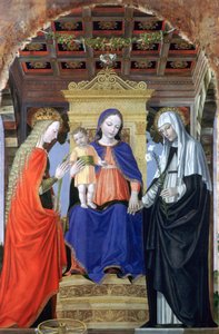 Die Jungfrau und das Kind mit der Heiligen Katharina von Alexandria und der Heiligen Katharina von Siena, ca. 1490