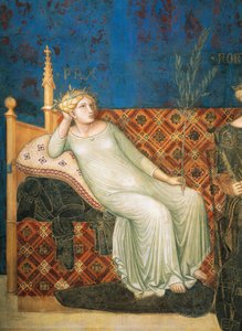 Allegorie der guten Regierung, Frieden (Detail) von Ambrogio Lorenzetti