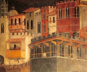 Wirkungen guter Regierung in der Stadt (Detail)