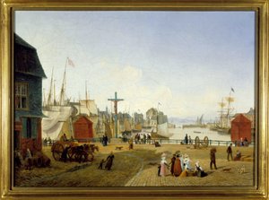 Der Hafen von Honfleur von Louis Garneray, ca. 1820