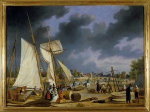 Der Hafen von Caen von Louis Garneray, ca. 1820
