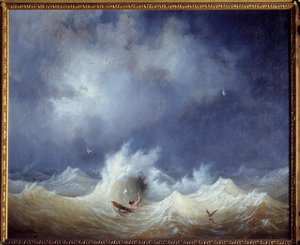 Das Schiffswrack. Gemälde von Ambroise Louis Garneray (1783-1857)