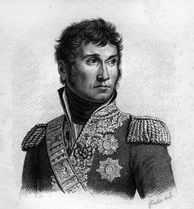Jean Lannes (1769-1809), Herzog von Montebello, französischer Marschall in „Portraits der französischen Generäle nach den Siegen und Eroberungen der Franzosen“. Graviert von Ambroise Tardieu im Jahr 1818. Stella Collection