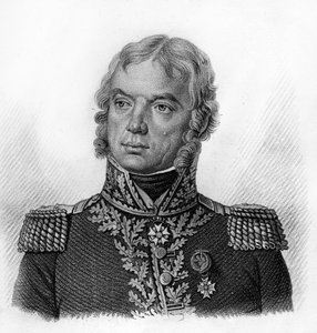 Porträt von François Étienne Damas, französischer General (1764-1828) - in „Porträts der französischen Generäle nach den Siegen und Eroberungen der Franzosen“. Gravur von Ambroise Tardieu im Jahr 1818. Stella-Sammlung.