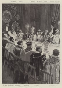 Lady Tweedmouths Kostümdinnerparty im Brook House von Amedee Forestier
