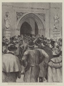 Die große Home-Rule-Debatte, Szene an der Tür des House of Commons, Montag, 13. Februar von Amedee Forestier