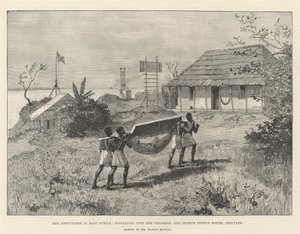 Die Portugiesen in Ostafrika, Signalposten für Dampfer und Senhor Pintos Haus, Chilvane von Amedee Forestier