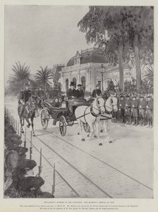 Die Reise der Königin auf den Kontinent, die Ankunft Ihrer Majestät in Nizza von Amedee Forestier