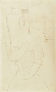 Harlekin, ca. 1915 von Amedeo Modigliani