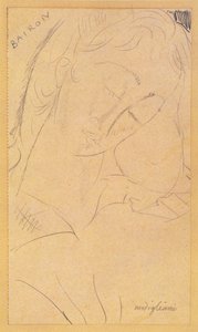 Kopf - Bairon von Amedeo Modigliani