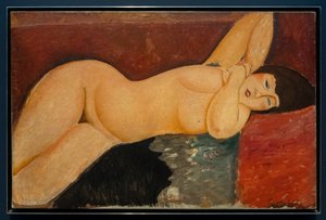 Liegender Frauenakt mit verschlungenen Händen von Amedeo Modigliani