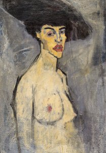 Akt mit Hut von Amedeo Modigliani