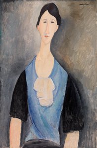 Junge Frau in Blau von Amedeo Modigliani