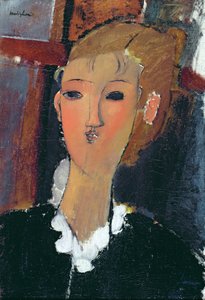 Junge Frau mit kleinem Kragen von Amedeo Modigliani