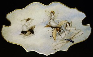 Feen spielen auf Insekten, ca. 1860