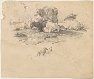 Rinderherde von American 19th Century