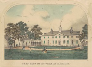 Westansicht des Mount Vernon Herrenhauses