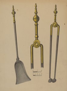 Feuerzange und Schaufel von American 20th Century