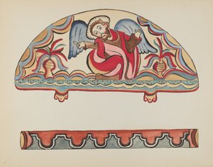 Tafel 15: Die Schöpfung (Lunette): Aus dem Portfolio "Spanische Kolonialdesigns von New Mexico"
