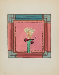 Tafel 16: Weizengarben, Altarplatte: Aus dem Portfolio "Spanische Kolonialdesigns von New Mexico" von American 20th Century