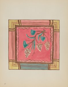Tafel 17: Trauben, Altarbild: Aus dem Portfolio "Spanische Kolonialdesigns von New Mexico" von American 20th Century