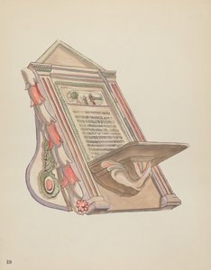 Tafel 19: Lesepult: Aus dem Portfolio "Spanische Kolonialdesigns von New Mexico" von American 20th Century