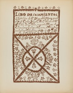 Tafel 1: Jemez Heiratsbuch: Aus dem Portfolio "Spanische Kolonialdesigns von New Mexico"