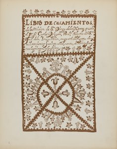 Tafel 1: Jemez-Buch der Ehen: Aus dem Portfolio "Spanische Kolonialdesigns von New Mexico"