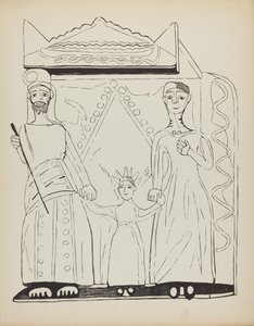Tafel 28: Die Heilige Familie: Aus dem Portfolio "Spanische Kolonialdesigns von New Mexico" von American 20th Century