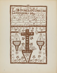 Tafel 2: Jemez-Taufbuch: Aus dem Portfolio "Spanische Kolonialdesigns von New Mexico"