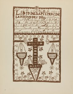 Tafel 2: Jemez-Taufbuch: Aus dem Portfolio "Spanische Kolonialdesigns von New Mexico"