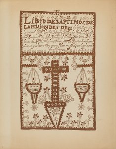 Tafel 2: Jemez-Taufbuch: Aus dem Portfolio "Spanische Kolonialdesigns von New Mexico"