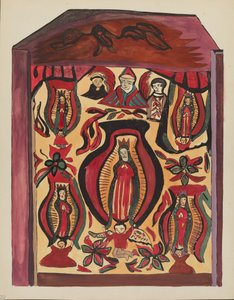 Tafel 32: Unsere Liebe Frau von Guadalupe: Aus dem Portfolio "Spanische Kolonialdesigns von New Mexico" von American 20th Century