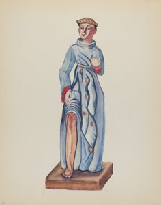 Tafel 36: Heiliger Rochus: Aus dem Portfolio "Spanische Kolonialdesigns von New Mexico" von American 20th Century