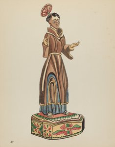 Tafel 37: St. Anthony Bulto: Aus dem Portfolio "Spanische Kolonialdesigns von New Mexico" von American 20th Century