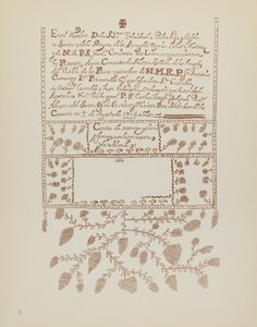 Tafel 3: Pecos Buch der Besuche: Aus dem Portfolio "Spanische Kolonialdesigns von New Mexico" von American 20th Century