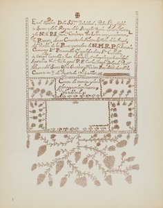 Tafel 3: Pecos Buch der Besuche: Aus dem Portfolio "Spanische Kolonialdesigns von New Mexico" von American 20th Century