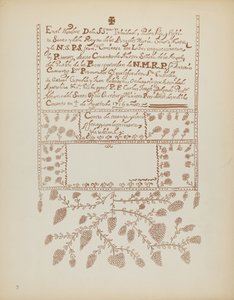 Tafel 3: Pecos-Buch der Besuche: Aus dem Portfolio "Spanische Kolonialdesigns von New Mexico" von American 20th Century